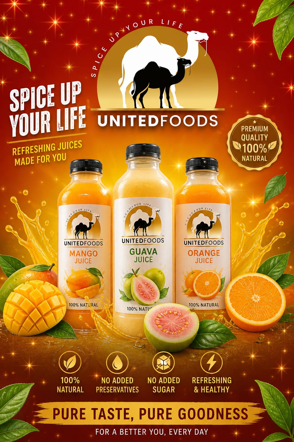 Mango Guava Refreshing Juices Banner
